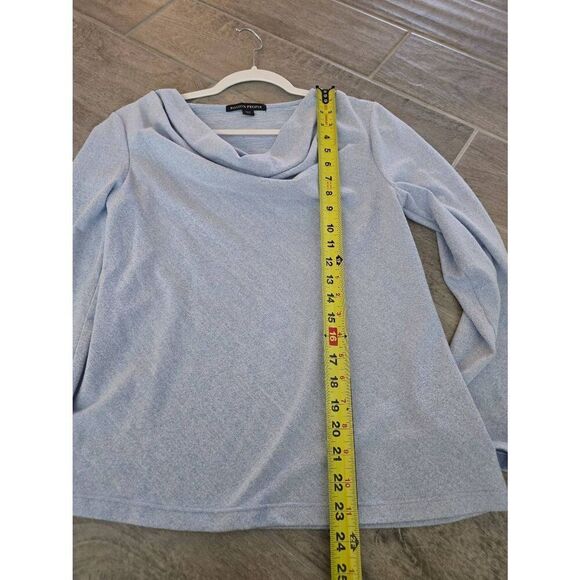 Women's Boston Proper Cowl Neck Sweater Blue Size Small - Picture 4 of 6